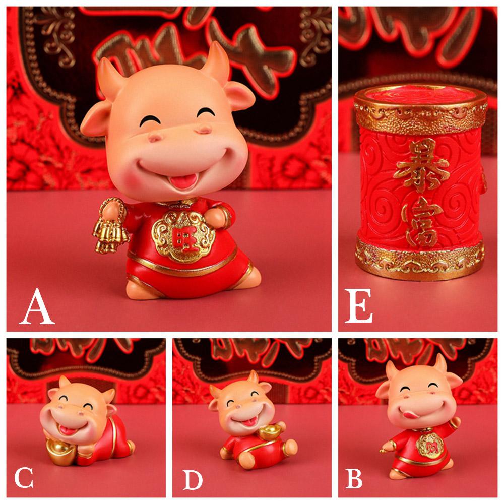 YIYU Mô Hình Bò Sữa Bằng Nhựa Resin Để Bàn Trang Trí Phòng Khách