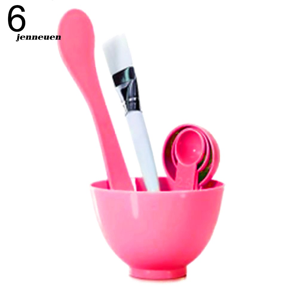 Bộ dụng cụ cọ và chén muỗng đắp mặt nạ 4 trong 1