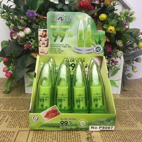 SON GIÓ DƯỠNG MÔI ALOE VERA NHA ĐAM 99%