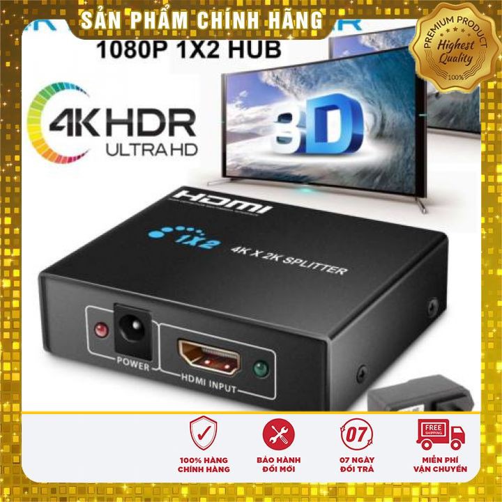 Bộ chia HDMI (Xả Kho) Bộ chia HDMI 1 ra 2 – HDMI Splitter 1x2 Full HD 1080