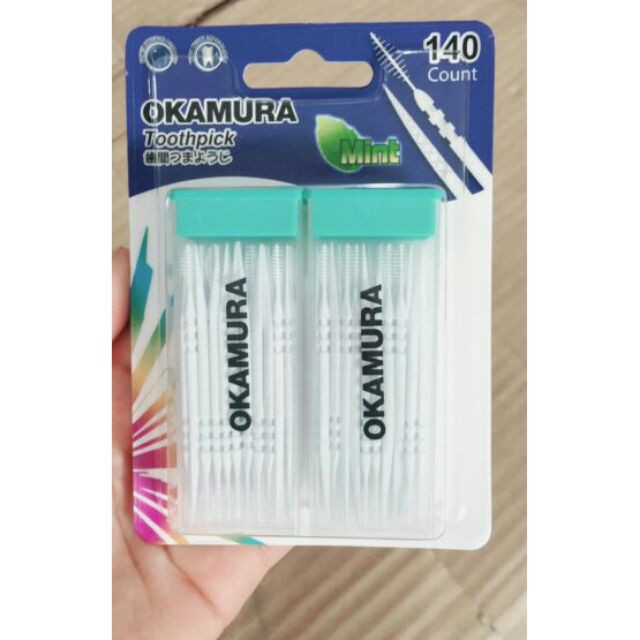 Okamura tăm nhựa nha khoa 140 cây, tăm nhựa nha khoa 120 cây, tăm nhựa an toàn, tăm nhựa cho dân văn phòng và du lịch