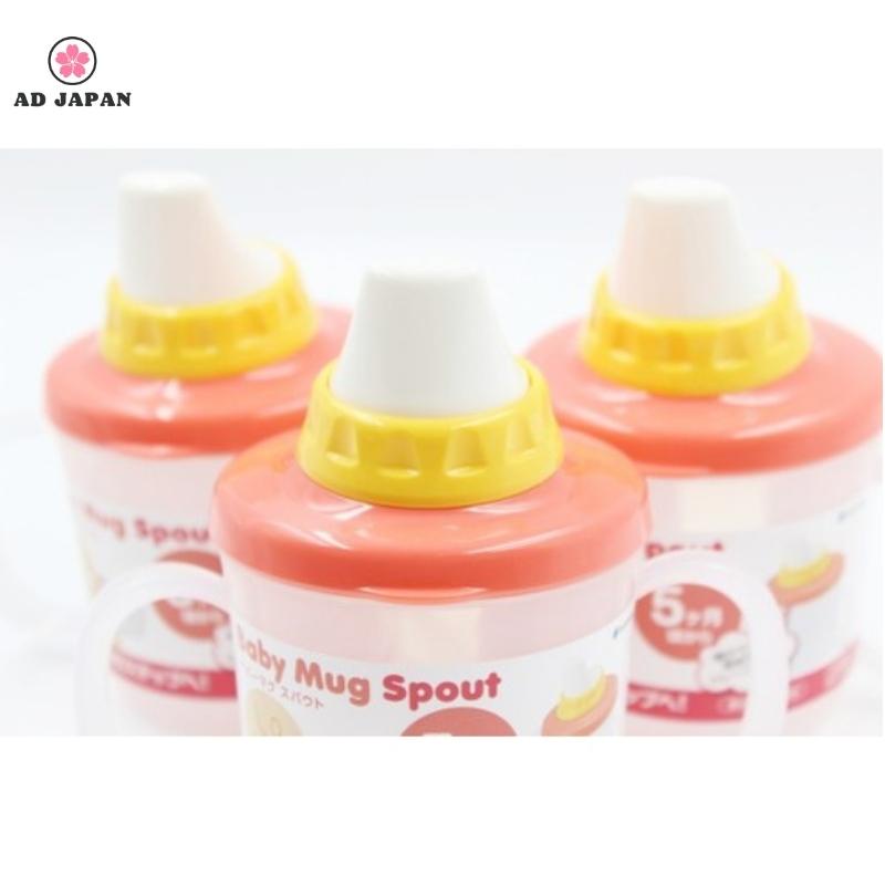 Cốc tập uống nước cho bé từ 5 tháng tuổi Baby mug Spout màu hồng hàng nội địa Nhật Bản AD37