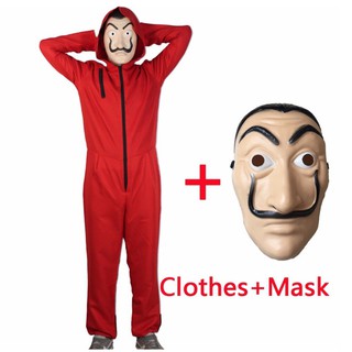 Full set hóa trang Money Heist (Vải dày)(Bao Gồm Mặt Nạ) hóa trang phi vụ triệu đô