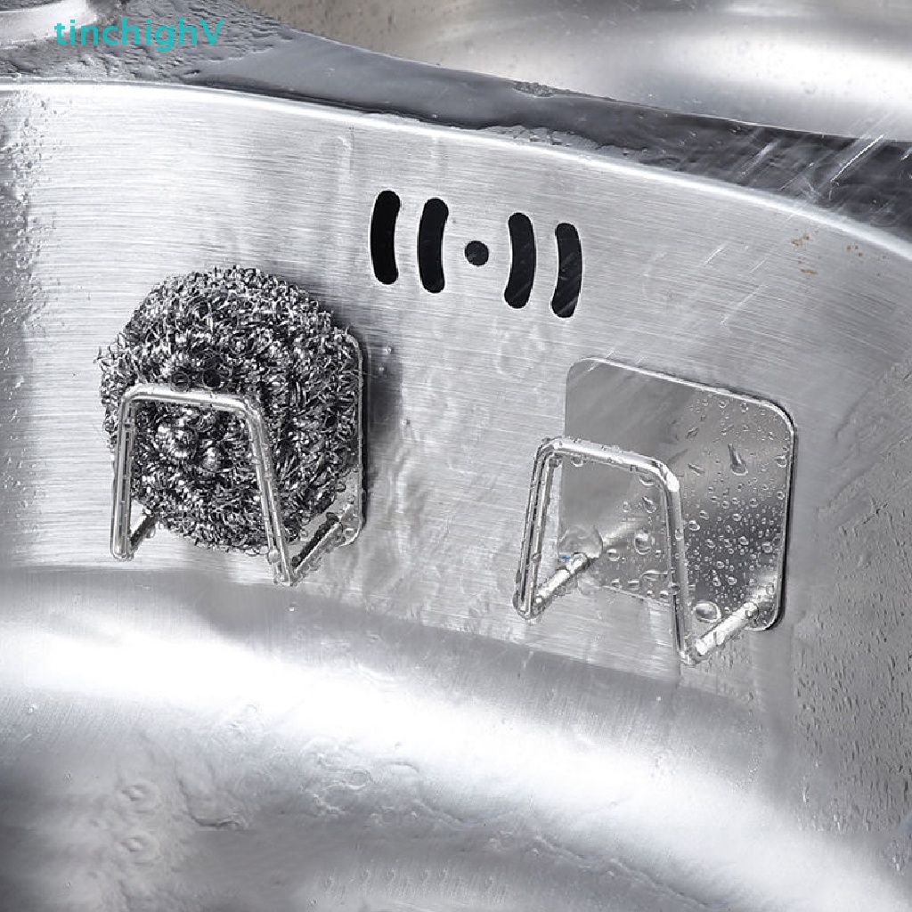 [TinchighV] Giá Đỡ Bọt Biển Rửa Chén Dán Tường Mạnh Mẽ Thoát Nước Sắp Xếp Gọn Gàng