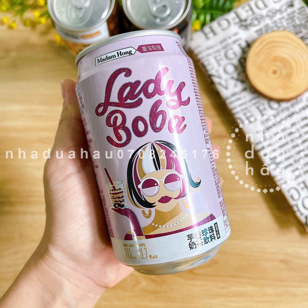 Một lon trà sữa Đài Loan có thạch trân châu Boba Đài Loan chuẩn xịn lon 315ml có 4 vị