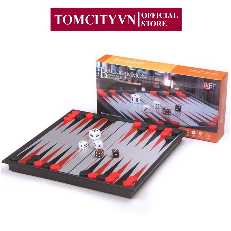 Bộ Chơi Cờ backgammon TomcityVN cao cấp - cờ tào cáo chiến thuật cho 2 người chơi