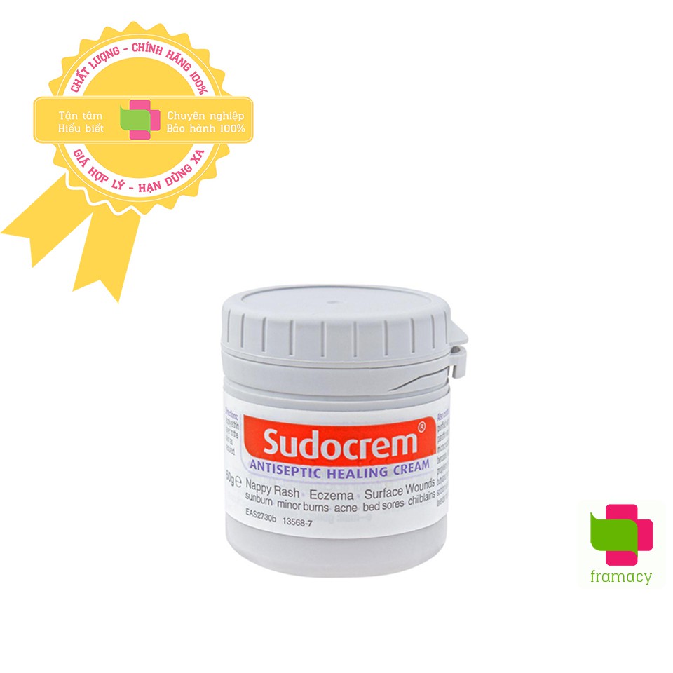 Kem bôi đa năng Sudocrem, Anh (60g) giảm hăm tã, chàm, bỏng, muỗi đốt cho trẻ em và người lớn