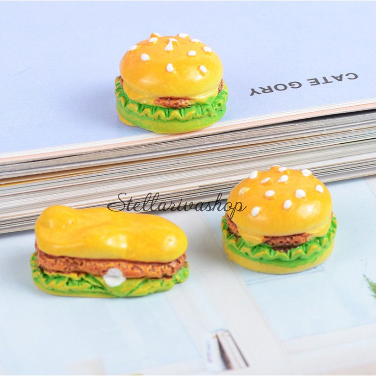 Mô hình Bánh Hamburger trang trí tiểu cảnh, làm mô hình nhà DIY