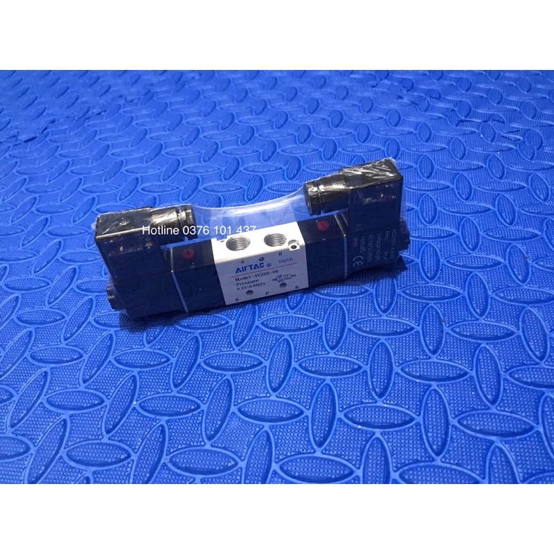 van điện từ khí nén 5/2 solenoi 4v220-08 AIRTAC loại tốt, van điều khiển xi lanh khí nén