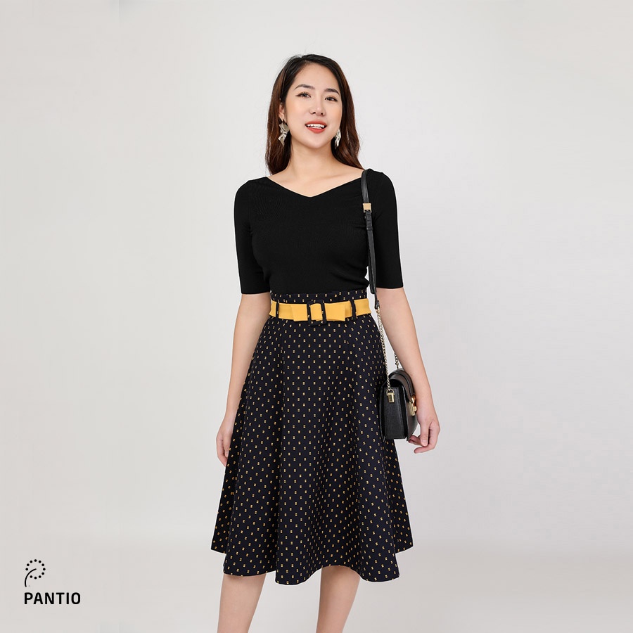 Áo len thiết kế đơn giản cổ tim dáng ôm FOL109 - PANTIO