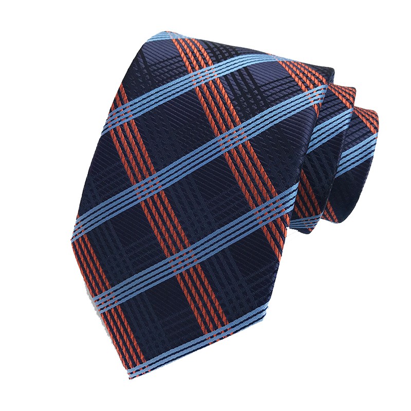 Cà Vạt Lụa 8cm Họa Tiết Sọc Caro Thời Trang Mới Cho Nam