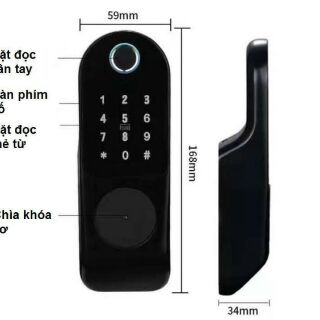 Khoá cổng vân tay 5 chức năng