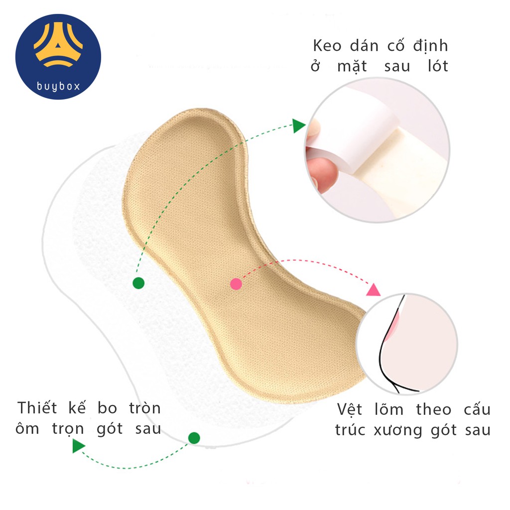 Miếng lót giày sau gót 4D siêu êm, siêu bền, chống trượt khi di chuyển dành cho nam và nữ _ BUYBOX_BBPK54