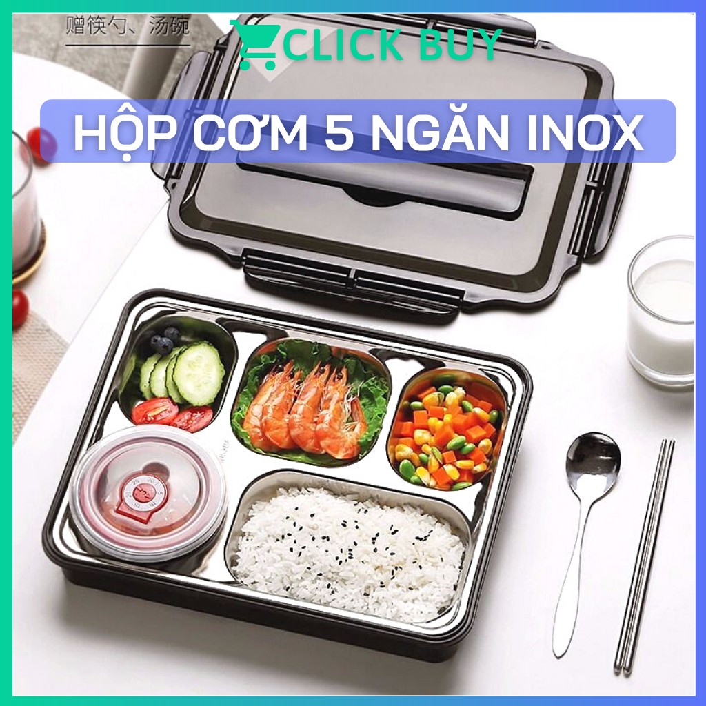 Hộp Cơm 5 Ngăn Ruột Bằng Inox 304, Hộp Cơm Gấu Trúc Thiết Kế Nhỏ Gọn Thích Hợp Cho Dân Văn Phòng | BigBuy360 - bigbuy360.vn