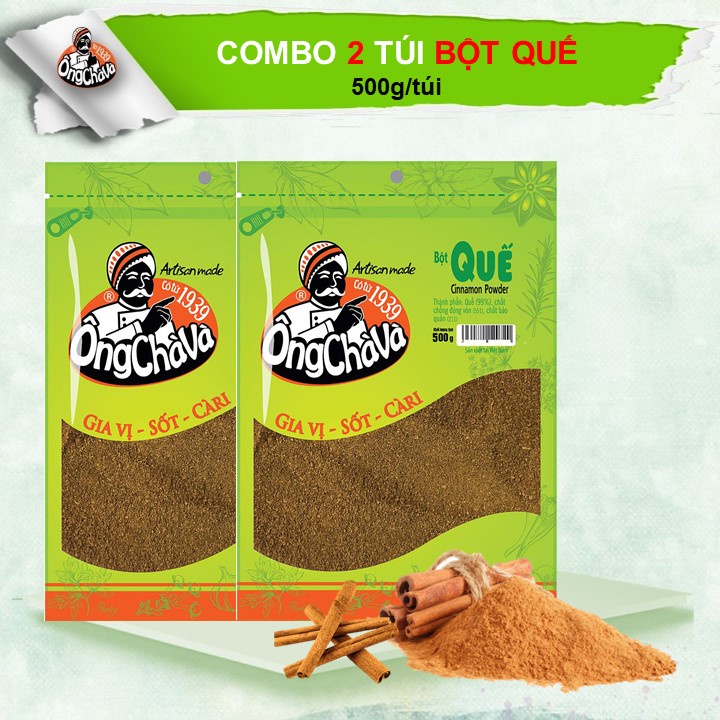 Combo 2 Túi Bột Quế Ông Chà Và 500gram (Cinnamon Powder)