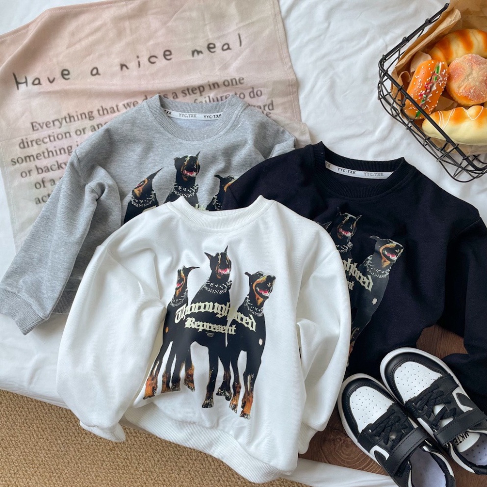 Áo nỉ cổ tròn Repesent cho bé , áo sweater trẻ em unisex , TP KIDs MSP 1245