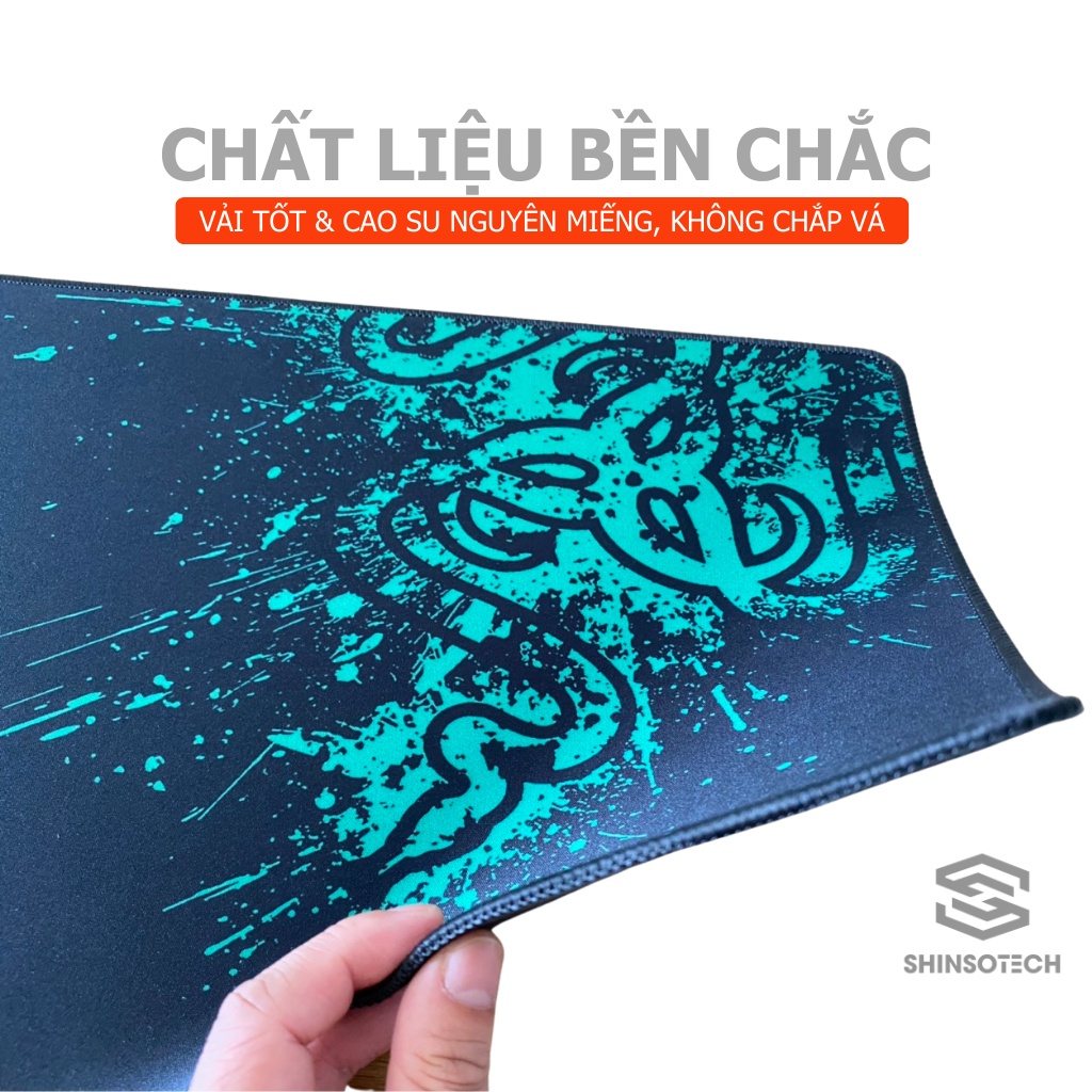Miếng lót chuột Razer 25x21 và 29x25 hỗ trợ di chuột chính xác chống trượt trang trí