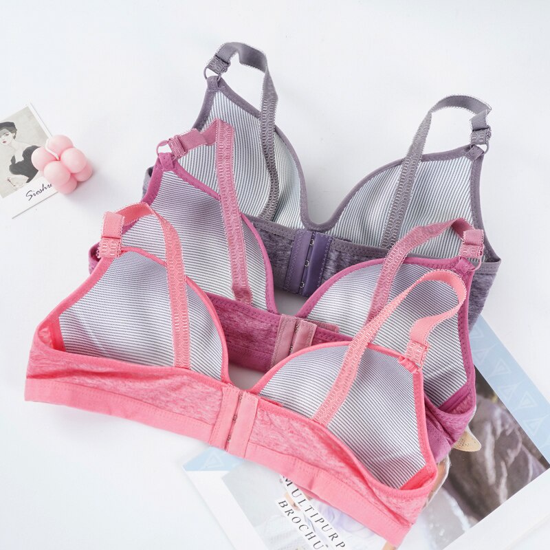 Áo ngực ECMLN cotton không hằn vết có đệm nâng ngực quyến rũ dành cho nữ