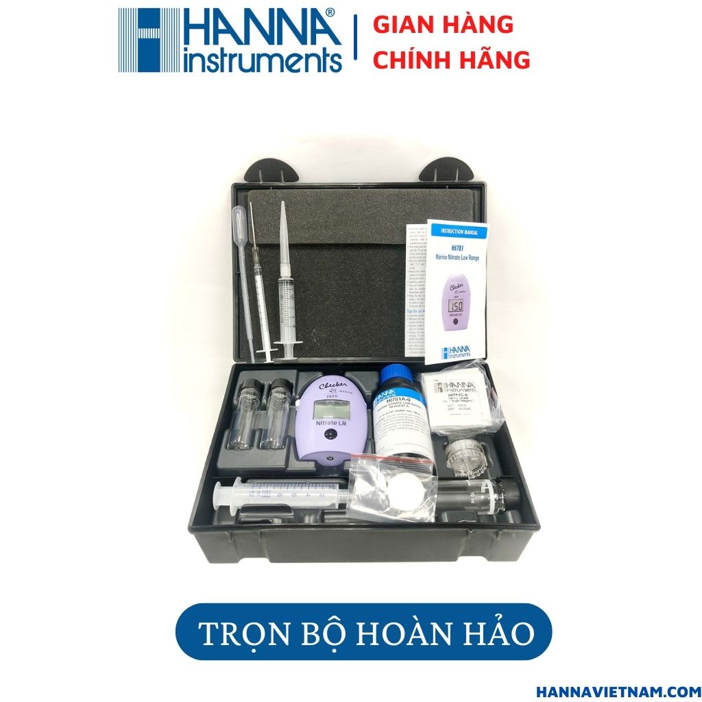 Máy Đo Nitrat Cho Nước Mặn HI781 - Dùng cho Bể Cá nước mặn - Hồ nuôi trồng Thủy Sản