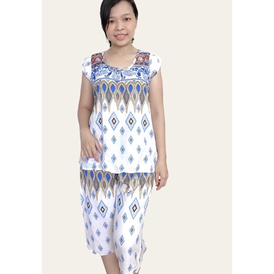 50-55kg Đồ bộ mặc nhà quần lửng tole Thái siêu mát mịn