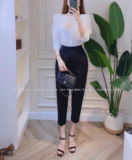 Quần baggy khoá sườn ba màu cho nữ | BigBuy360 - bigbuy360.vn