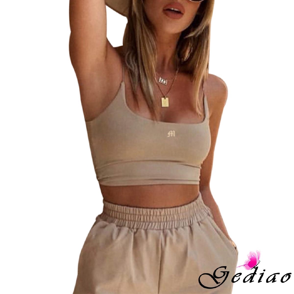 Áo vạt ngắn không tay màu trơn thời trang mùa hè dành cho nữ | BigBuy360 - bigbuy360.vn