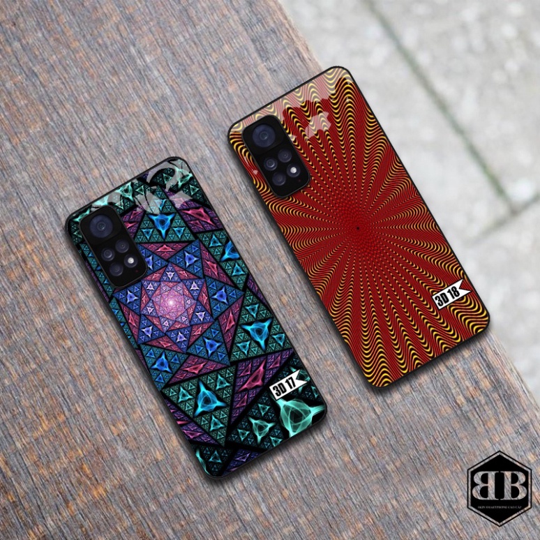 Ốp lưng kính cường lực kute dành cho Xiaomi Redmi Note 11 4G / Redmi Note 11S
