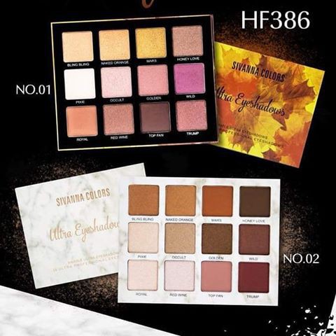 BẢNG PHẤN MẮT 12 Ô MÀU SIVANNA COLORS ULTRA EYESHADOWS HF386