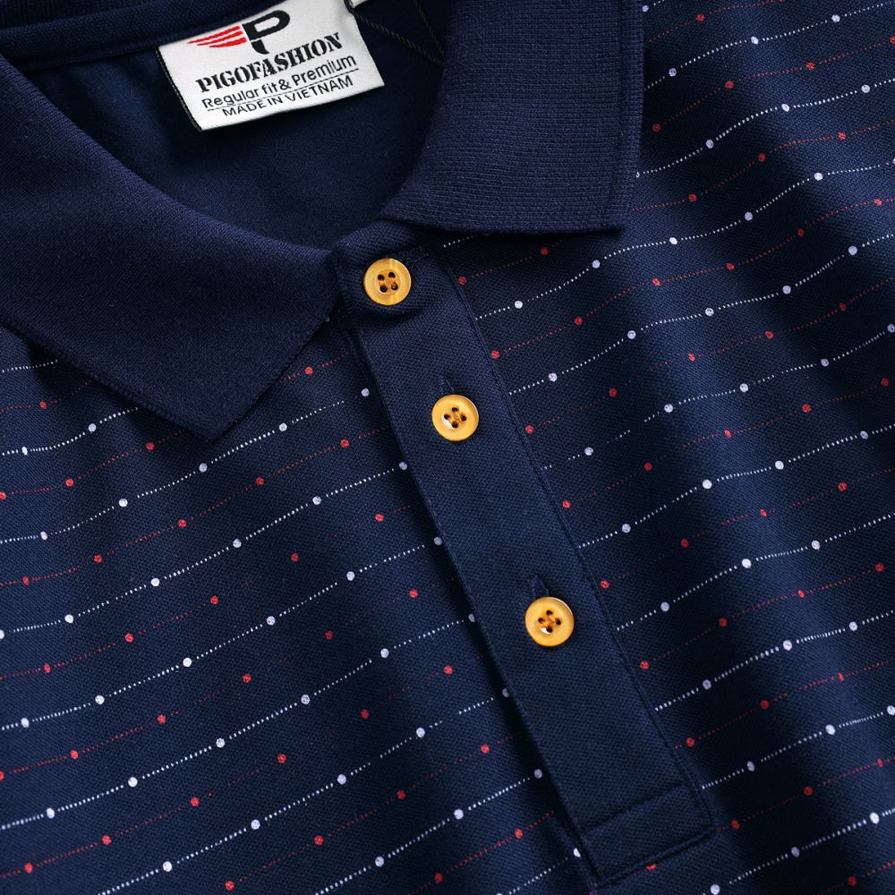 Áo thun polo nam in họa tiết chấm tròn, vải cotton cá sấu, chuẩn form dáng đẹp PPL31-1 nhiều màu PigoFashion