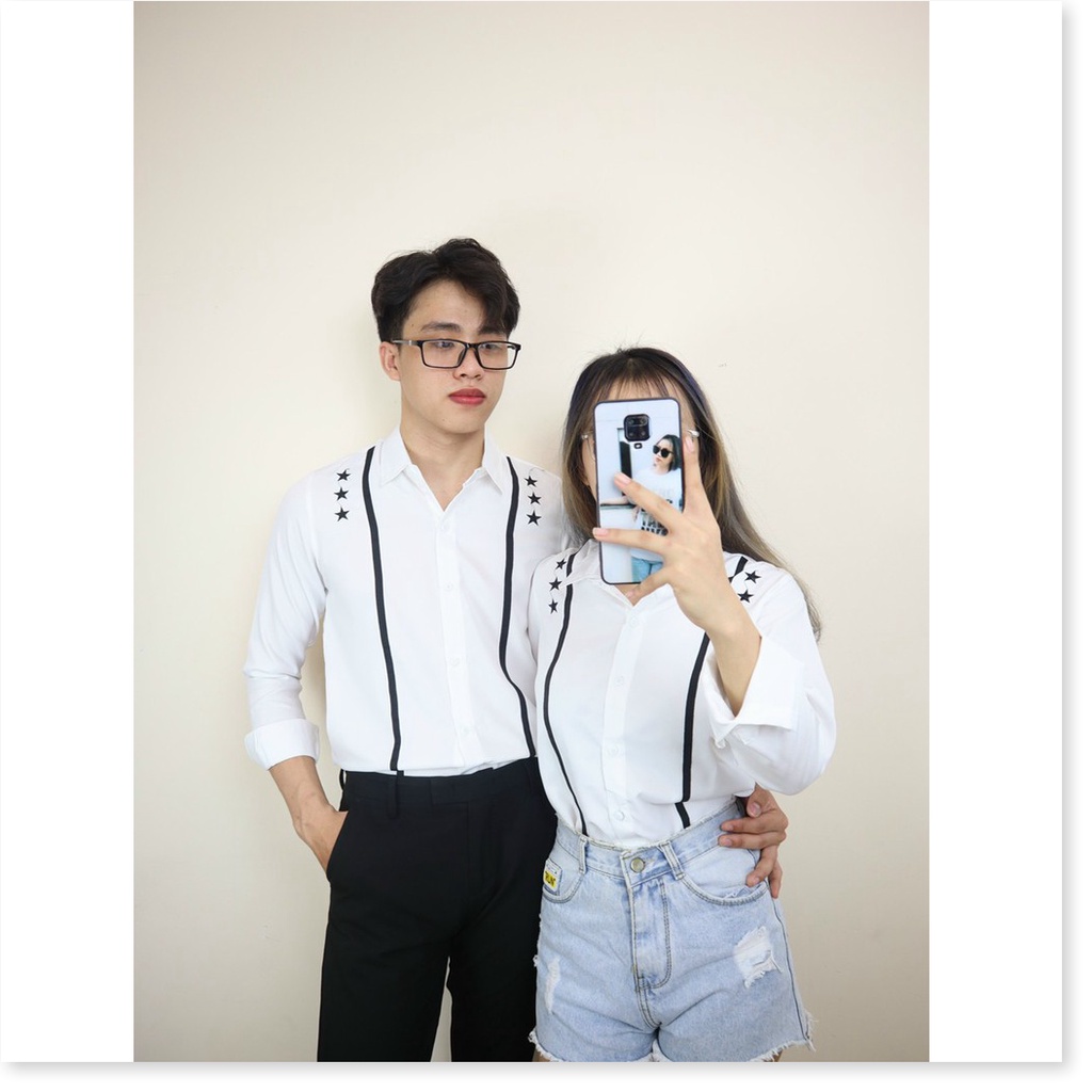 Áo sơ mi in thêu dài tay nam nữ cực đẹp phù hợp phong cách thời thượng KOKO MI FASHION