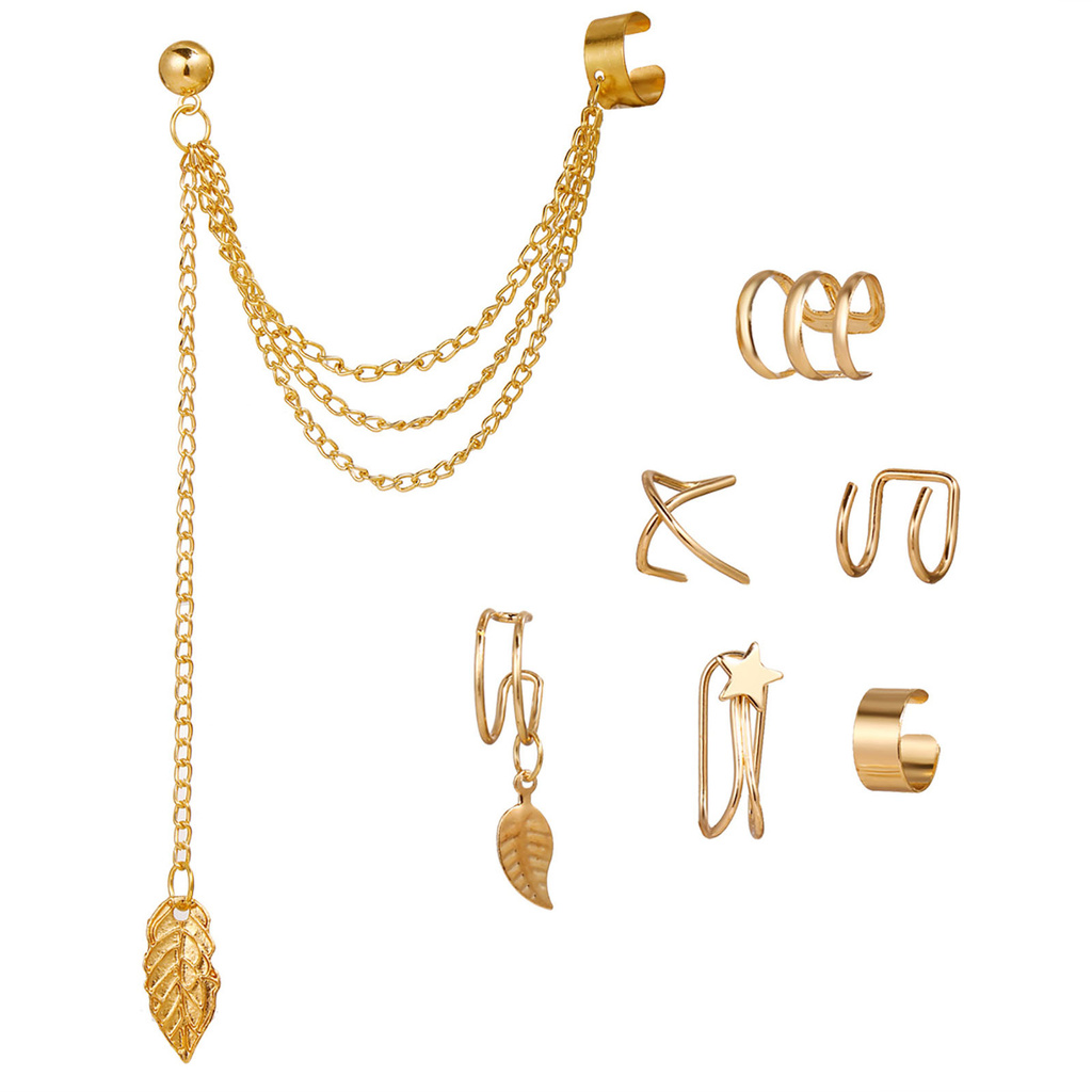 Set 5 / 7 Bông Tai Kẹp Cá Tính Cho Nữ