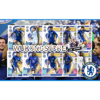 Lẻ thẻ cầu thủ bóng đá match attax Chelsea mùa giải 2021/22 size poca