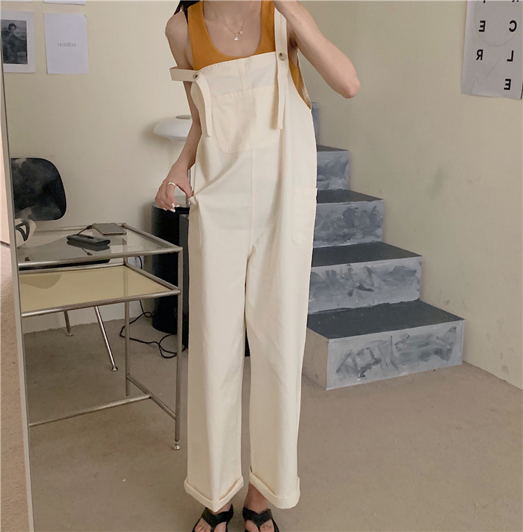 Quần Yếm Ống Rộng Màu Trơn 42727 | BigBuy360 - bigbuy360.vn