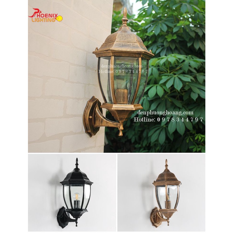 Đèn tường trang trí ngoại thất, nội thất chất liệu nhôm không gỉ sét