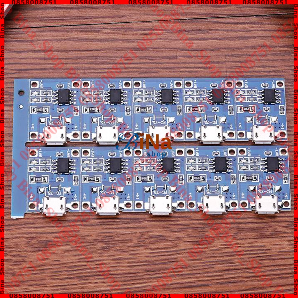 [10 cái] Mạch sạc pin 1S 3.7V-4.2V TP4056/TC4056A bản thường