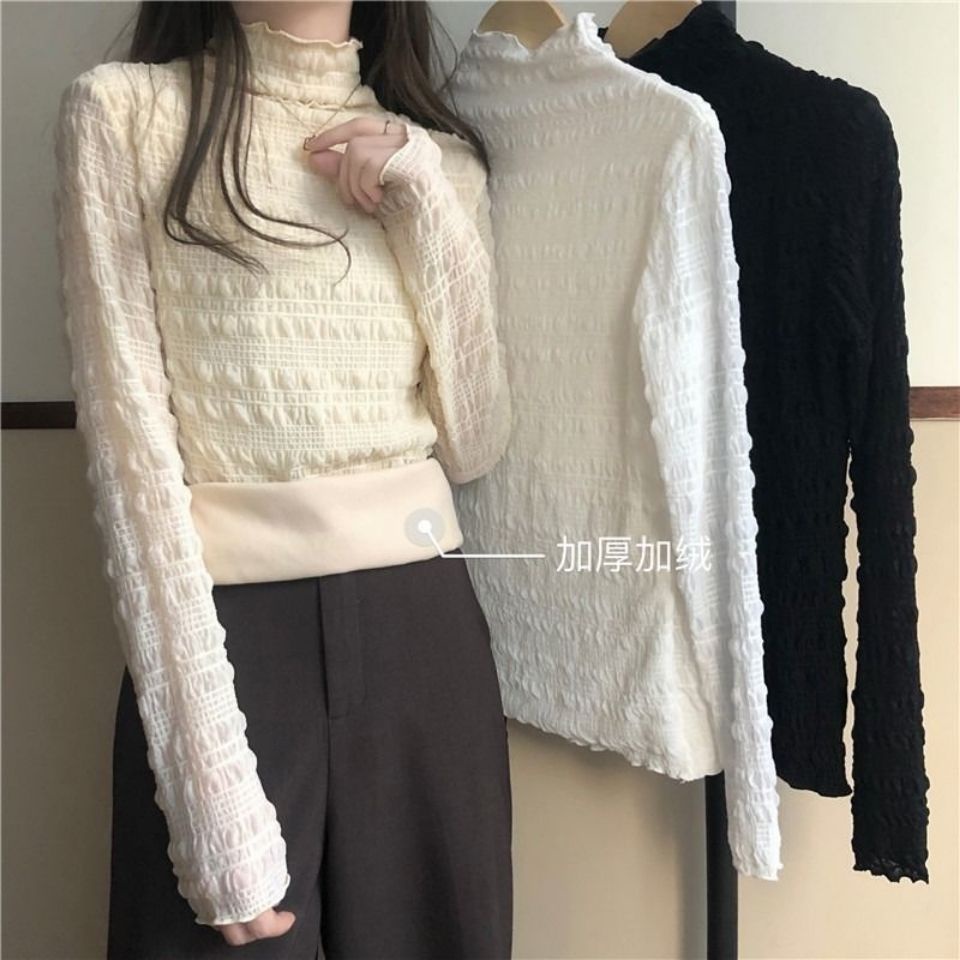 Đầm ren cổ cao tay dài thiết kế mới thời trang dành cho nữ