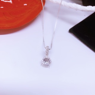 DÂY CHUYỀN NỮ BẠC TA MẶT ĐÁ TRÒN