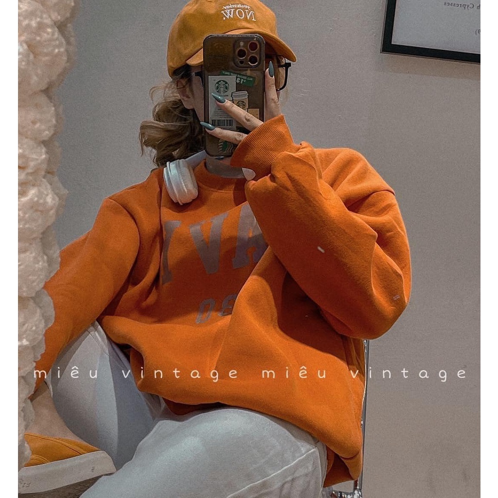 Áo Sweater nỉ Navy Màu Siêu Chất