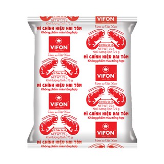 Thùng 30 gói mì hai tôm chính hiệu 75gr