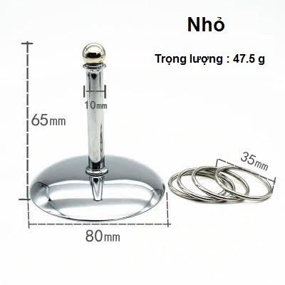 Đồ chơi vẹt ném vòng cột inox