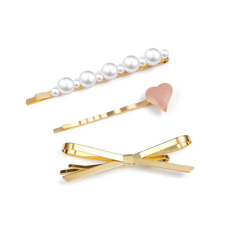 Set 2/ 3 kẹp tóc đính ngọc trai xinh xắn dành cho nữ