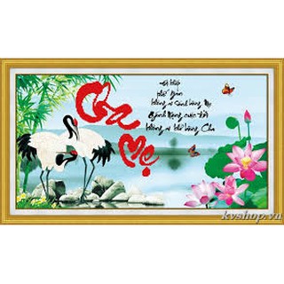 TRANH THÊU CHA MẸ -223010- 60*36 CM