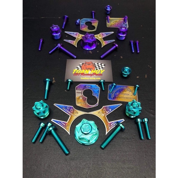 Full ốc titan gr5 dàn đầu cho suzuki satria raider honda sonic raider carb