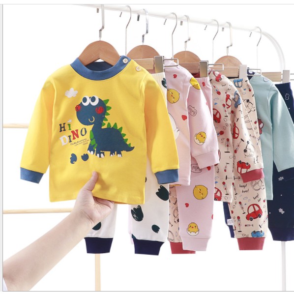 Đồ ngủ cotton thu đông cho bé
