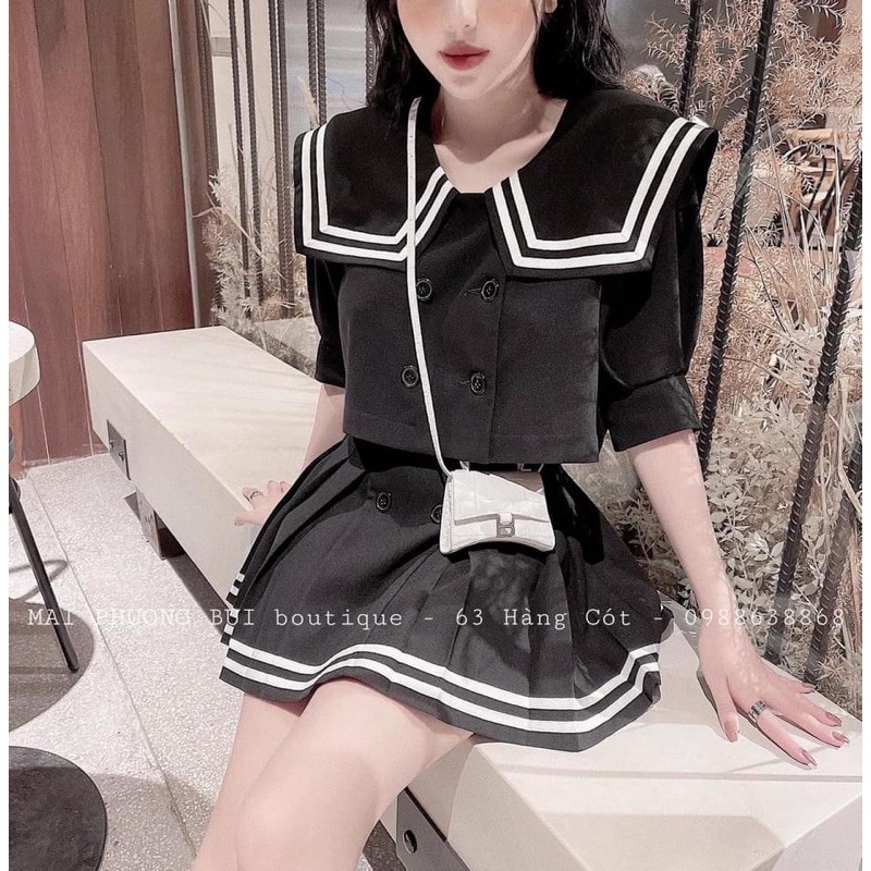 SET ÁO THUỶ THỦ MIX CHÂN VÁY PHA VIỀN | BigBuy360 - bigbuy360.vn