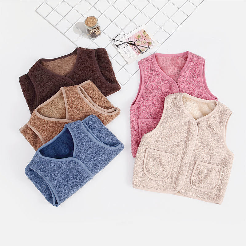 Áo Khoác Không Tay Bằng Vải Cashmere Thời Trang Dành Cho Trẻ Nhỏ