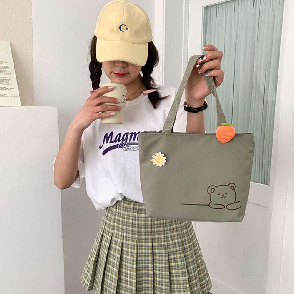 USNOW Túi Vải Canvas Đựng Mỹ Phẩm In Hình Thỏ Dễ Thương