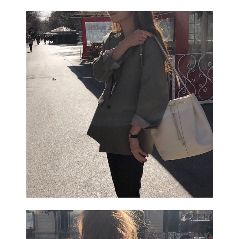 Áo khoác dáng rộng thời trang kiểu Anh cho nữ