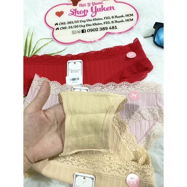 Quần Lót nư, quần lót cotton nư Maxiemimi Cotton phối ren cao cấp