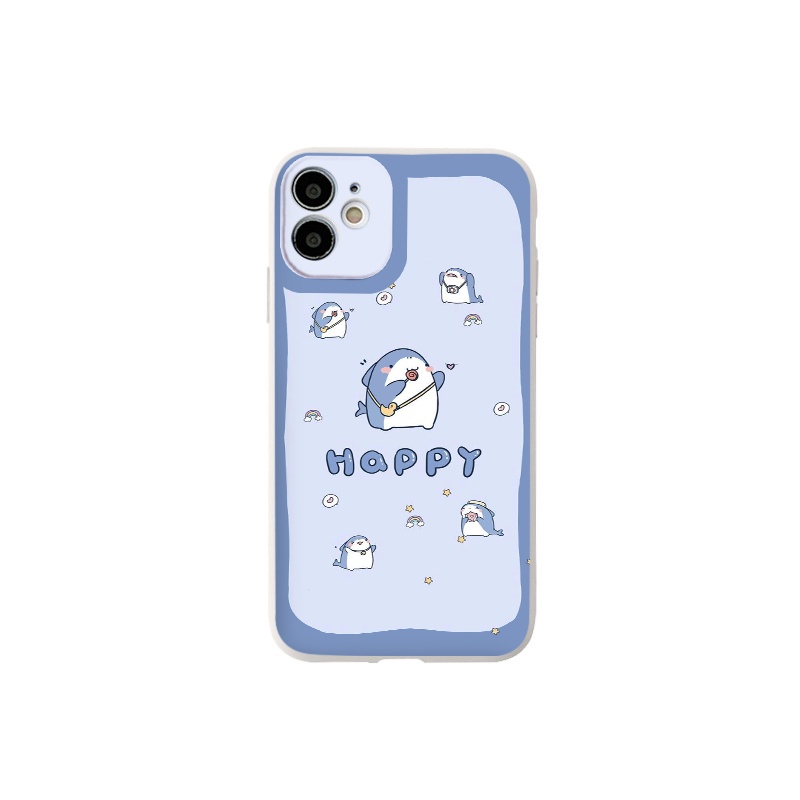 Ốp iphone - Ốp lưng iphone cạnh vuông động vật vui nhộn dành cho ip 6 đến 14promax - ng236
